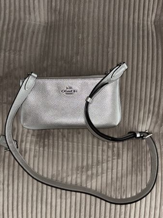Coach Tasche silber Leder NEU