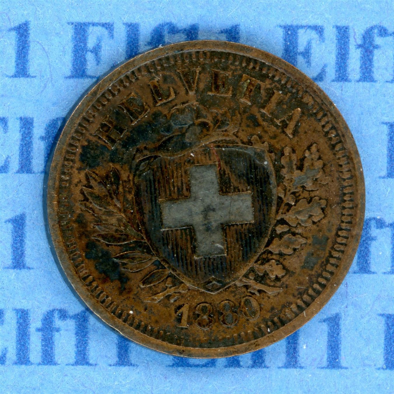 Tutti le monete: CHF___0.01 1880 ss-vz 1 Rappen – Usato da Widnau venduto da Elf11