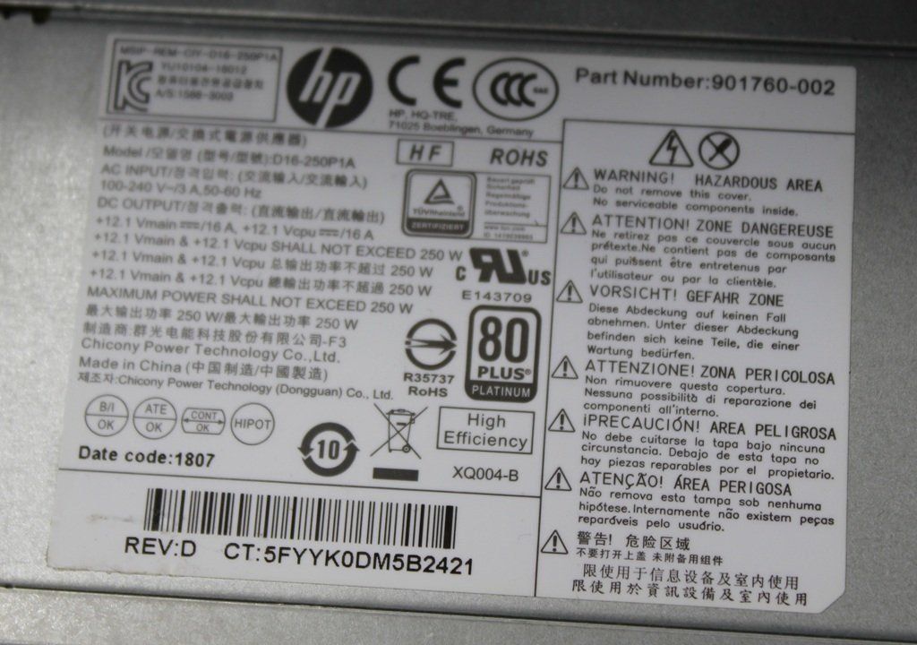 Hewlett Packard PC: HP ProDesk 600 G3 TWR defekt – Difettoso da Luzern venduto da EchoScout 4