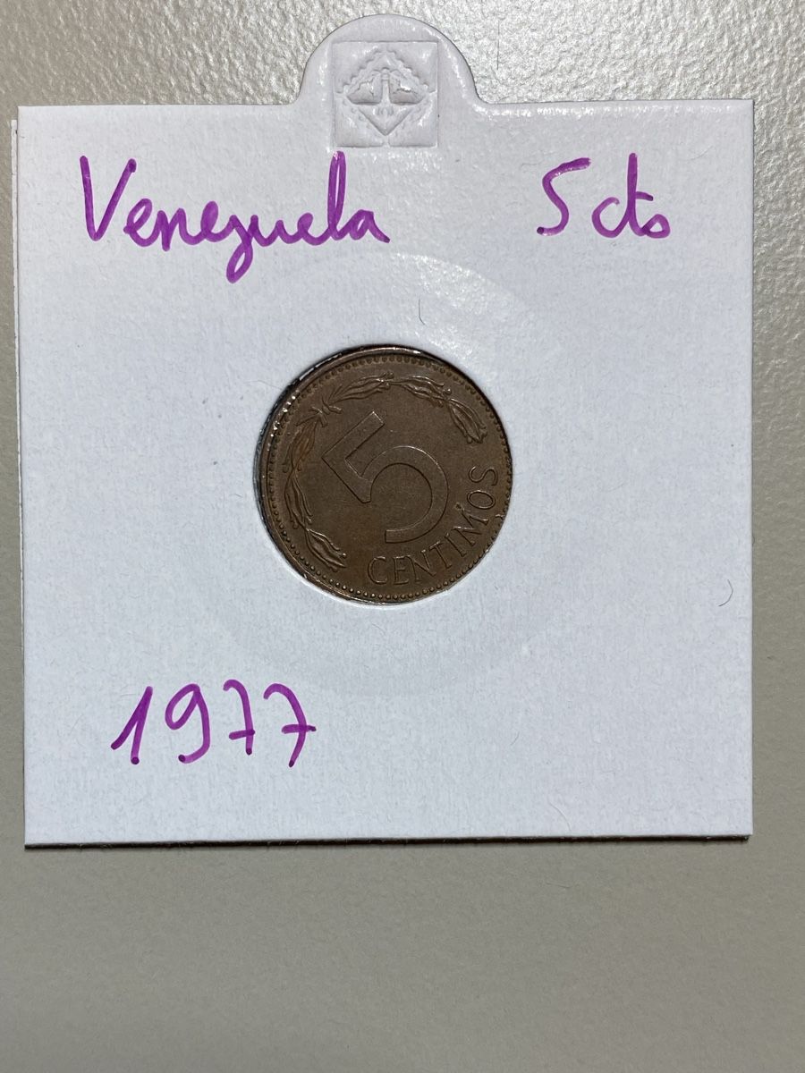 Tutti le monete: Venezuela - 5 cents - 1977 – Usato da Payerne venduto da Mike1682