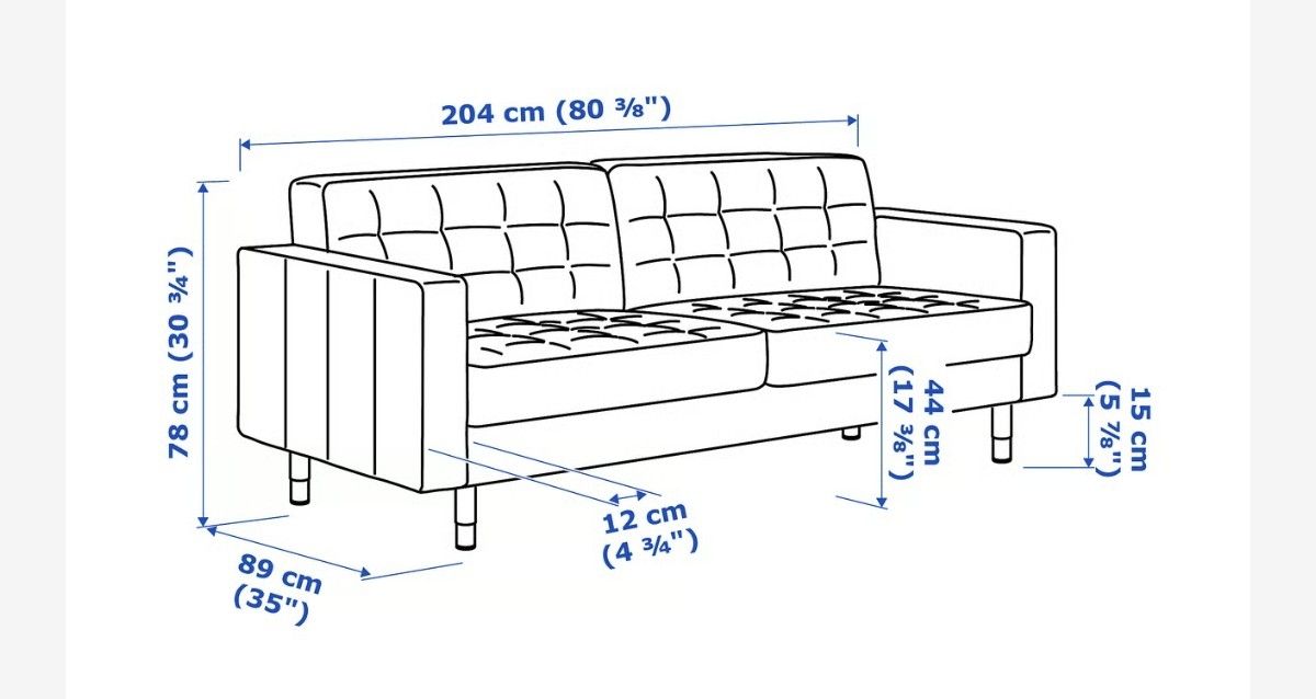 Ikea Divani: Ikea LANDSKRONA 3er-Sofa - dunkelgrau  – Usato da Schlieren venduto da ram_9ww8 1