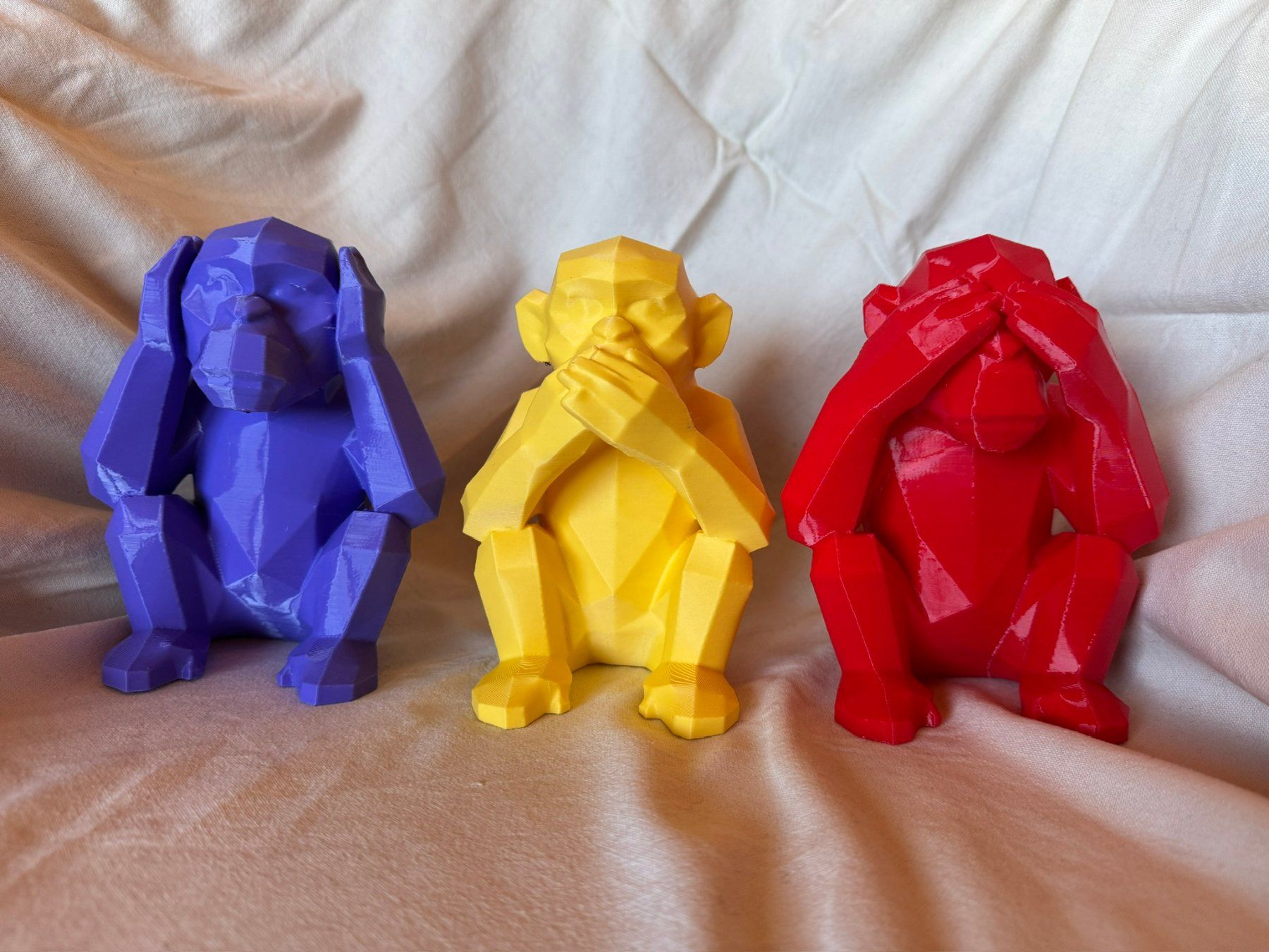 Toutes les décorations: Low poly apes 3 x 15 cm – Neuf (Voir description) à Aven par WePrint3dStuff