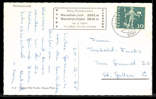 Cartes postales: AK Davos-Platz, Polizeistunde – D'occasion à Berlin par bartko-reher 1