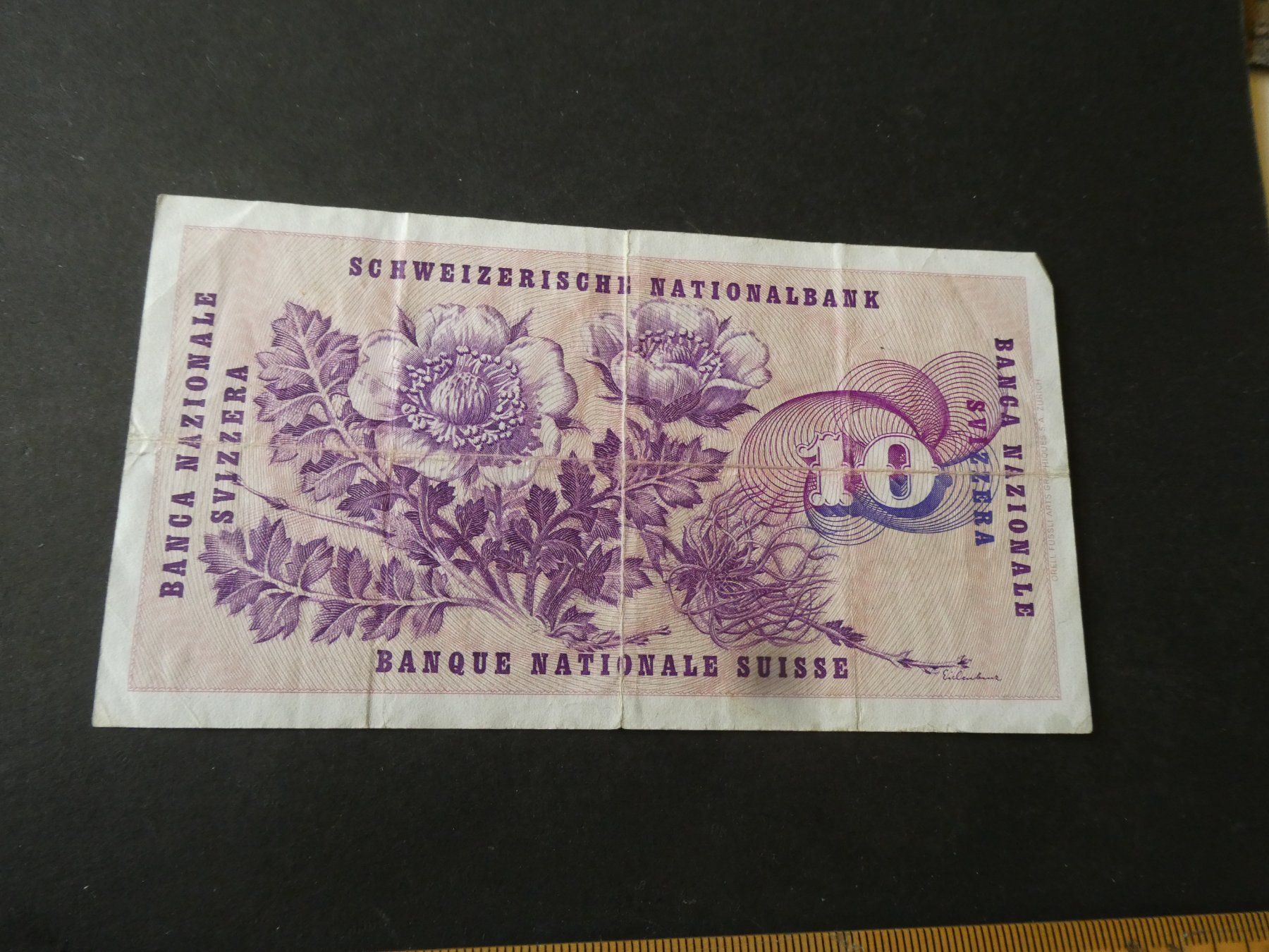 Banconote: Schweiz 1973, 10 Franken – Usato da Hinterforst venduto da Rohusri 1