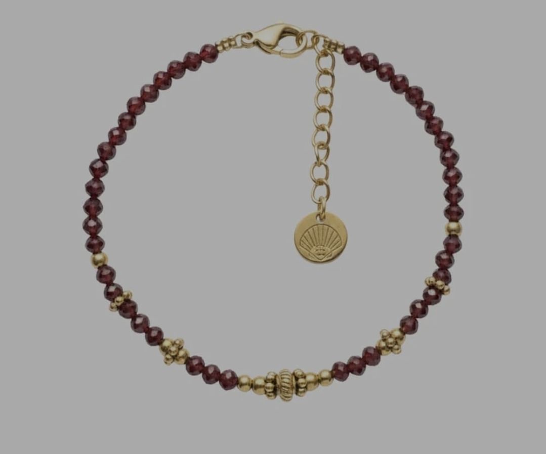 Bracciali & Braccialetti: Armkette mit rotem Granat, wasserfest – Usato da Grosshöchstetten venduto da Dirue