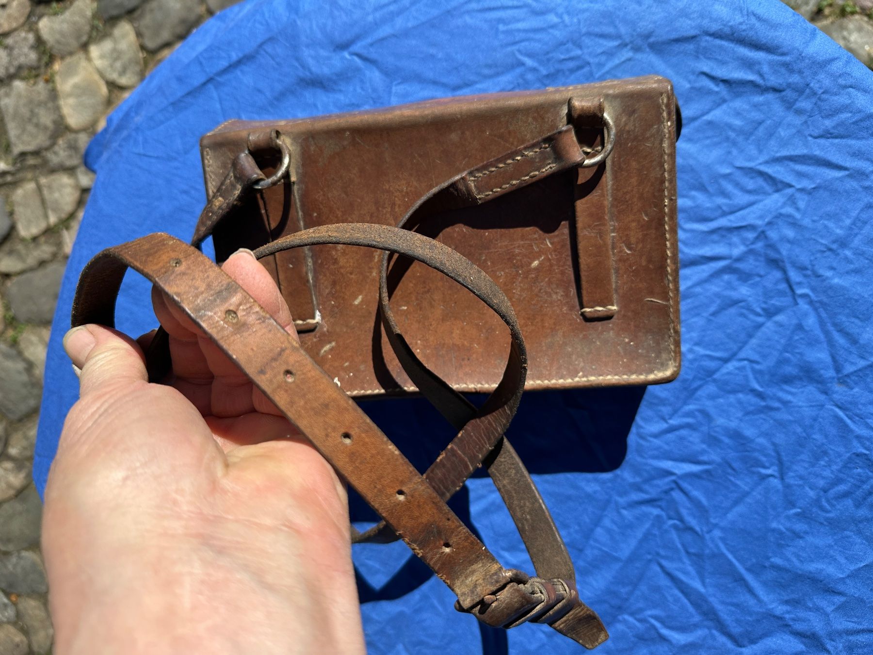 Schweizer Armee Uniformi: Schweizer Militär Ledertasche Kartentasche – Usato da Zürich venduto da atlantis77 4