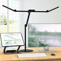 LED Schreibtischlampe 1500 Lumen 24 W dimmbar mit Sockel
