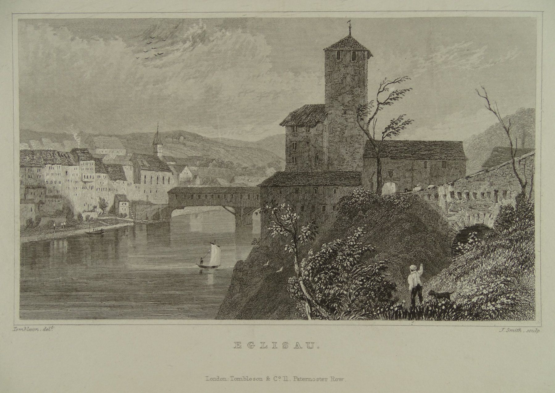 Incisioni: EGLISAU, STAHLSTICH 1832 – Usato da Grüningen venduto da Kartensammler