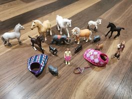 Schleich Tiere (Pferde, Elefanten, Personen) inkl. Zubehör
