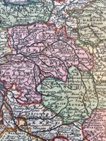 💚 1730 ANTIKE LANDKARTE FRANKREICH GALLIA KUPFERSTICH 🇨🇭