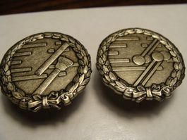 2 insignes militaires, fanfar d'armée suisse