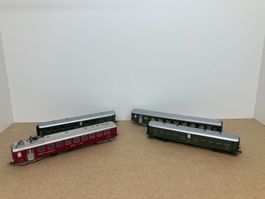 4er Set Fleischmann Roco H0 Restaurant und Personenwagen SBB