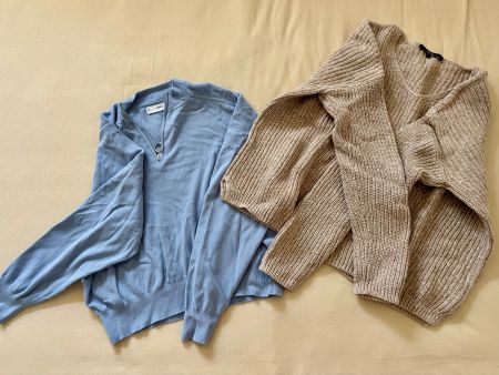 Damen Pullover Set hellblau & beige Grösse M guter Zustand