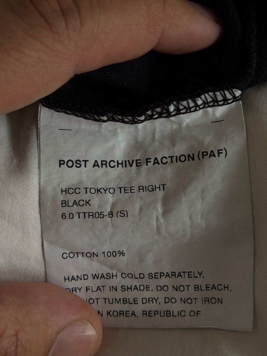 T-shirt: PAF Post Archive Faction HCC Tokyo Tee - Small, Black – Usato da Uster venduto da b_b96 4