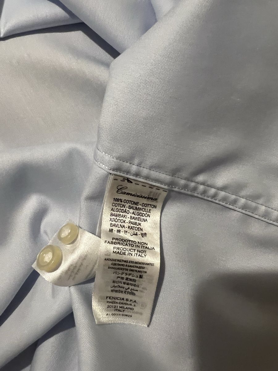 Camicie: Camicia Camicissima no iron azzurra taglia 45, cotone – Usato da Genève venduto da gio_8l97 5