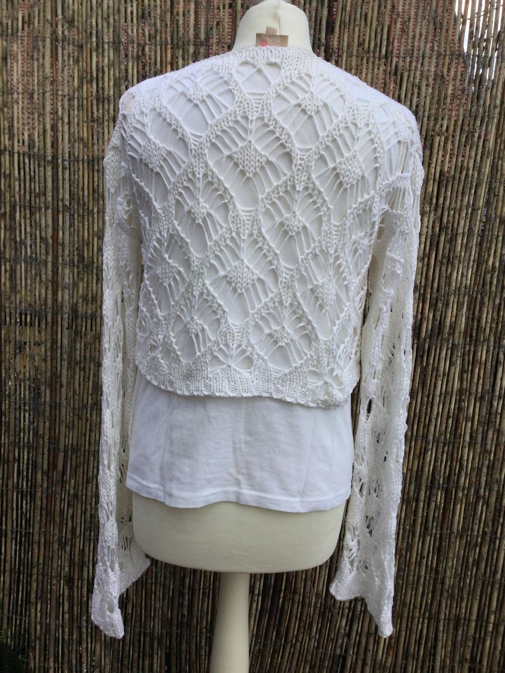 Top: Pull blanc + Top LIGNE MATERNITE, taille 2/M – Usato da Agiez venduto da chouchanelle 4