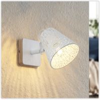 Weisse Wandlampe/Deckenlampe mit Lochmuster, E14, Neu!