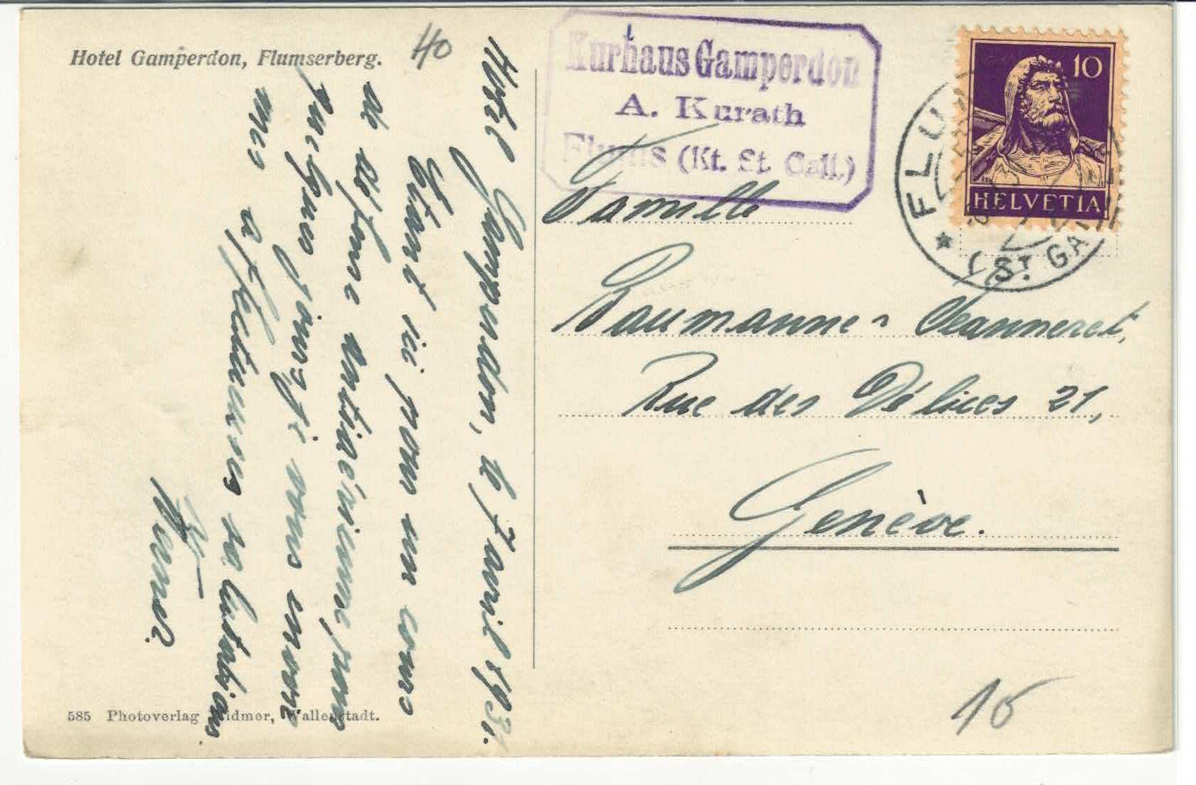 Cartoline postali: Hotel Gamperdon - Flumserberg im Winter – Usato da Ettingen venduto da Kartenplanet 1