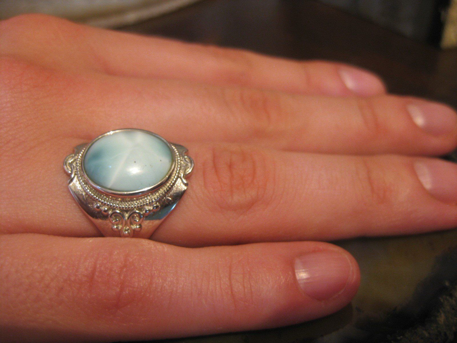 Ringe: HANDGEM. 925° PLATINUM PLÄITID LARIMARST.RING MP DM 18,5; 19 – Neu (gemäss Beschreibung) aus Weiningen ZH von actera 1