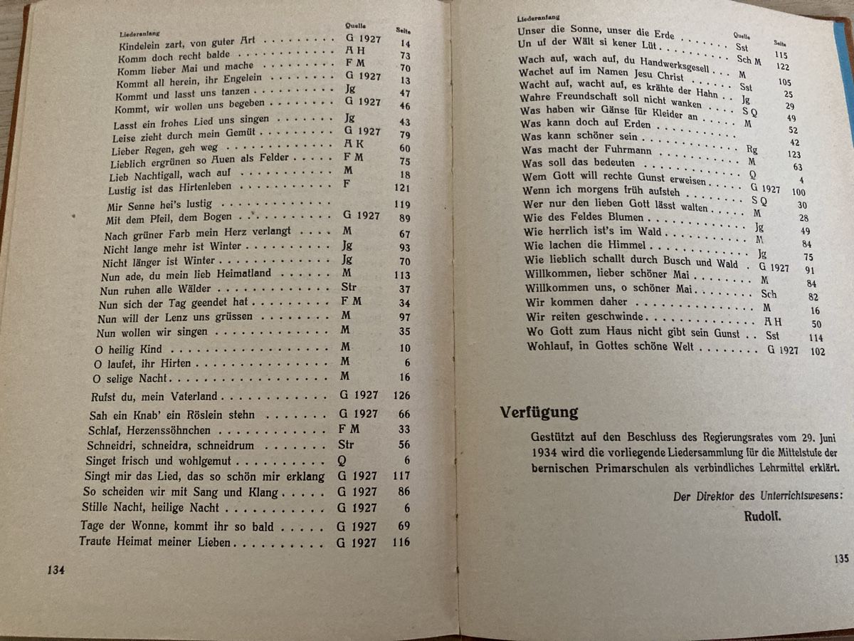 Bücher: Gesangsbuch Kt. Bern Volksschule 1934 – Gebraucht aus Aarwangen von to-hirschi 3
