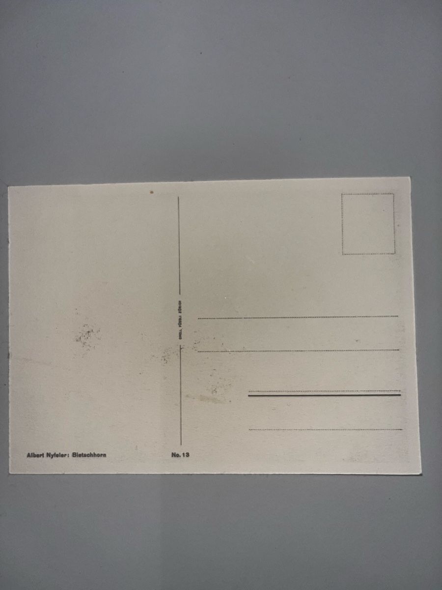 Cartes postales: Ansichtskarte Albert Nyfeler Bietschhorn Nr. 13  – D'occasion à Muttenz par Totkel 1