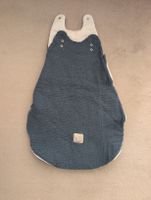 Träumeland Baby Schlafsack Gr. 56/62 (Musselin / Blau-Weiss)