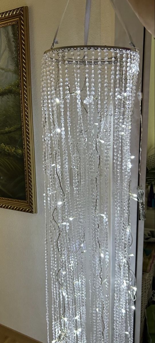 Lampade: Wunderschöner Perlenvorhang mit Licht, 2 Meter – Nuovo (secondo la descrizione) da Schwerzenbach venduto da schwerzi70