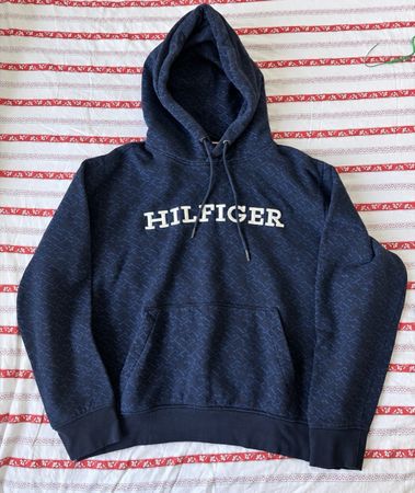 Sweat à capuche Tommy Hilfiger bleu foncé taille M
