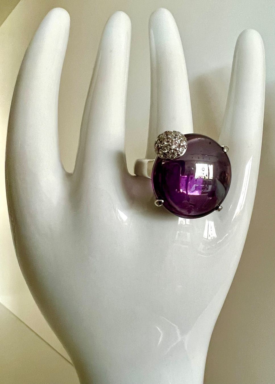 Anelli: Ring Silber 925 mit Amethyst Zirkonia – Usato da Stein AR venduto da EvaL056 1