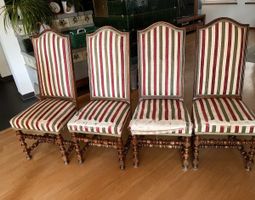 4 antike Stühle mit Gebrauchsspuren, Vintage Look!