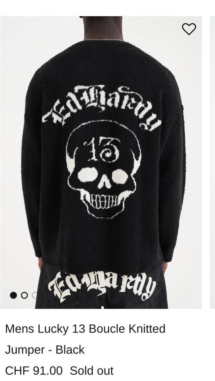 Pullover & Sweatshirts: Pull ED Hardy noir Lucky 13 – Gebraucht aus Ecublens VD von Max_b5fw 3
