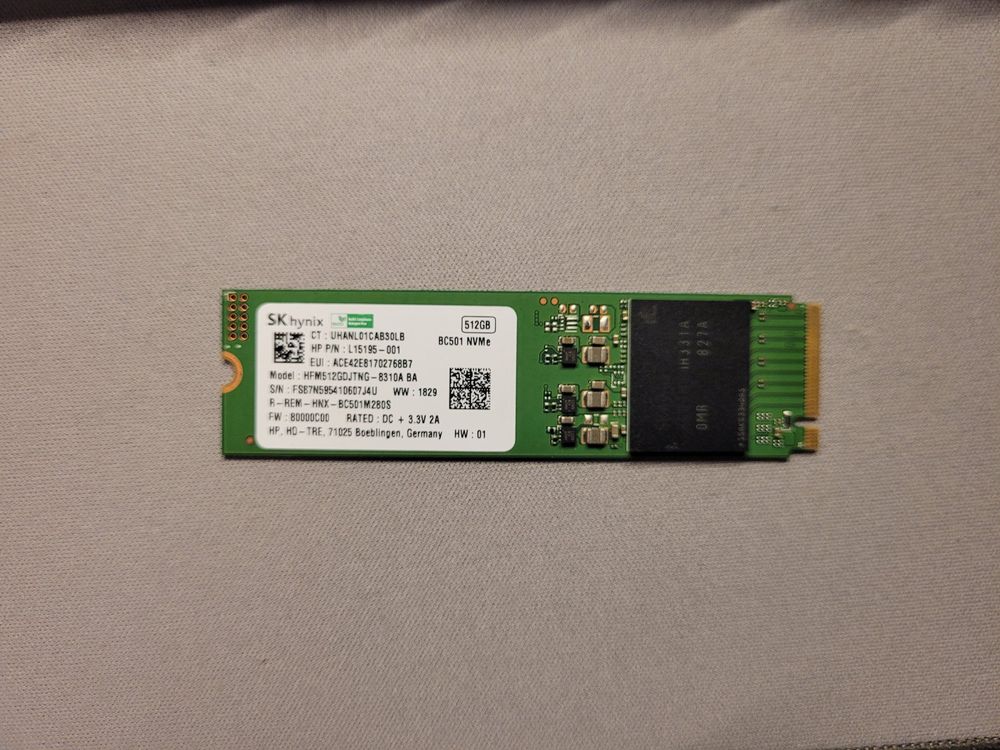 SK Hynix 512GB SSD M.2 NVME (Gebraucht) in Unterengstringen für CHF 19 ...