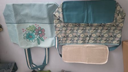 Einkaufstaschen 2er-Set blau — Shopper & Kühltasche