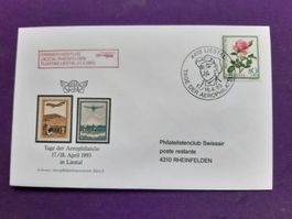 Flugbrief LIESTAL-RHEINFELDEN 27.4.1993, Sonderstempel