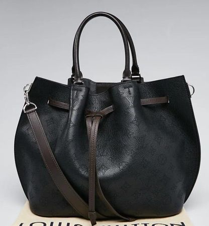 👜 ❤️ Louis Vuitton Girolata Mahina Leder Noir💋