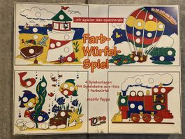Farbwürfelspiel, Steckspiel für Kinder
