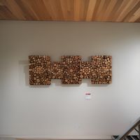 Bild aus Holzscheiben