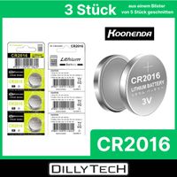 Koonenda CR2016 Knopfzellenbatterie - 3 Stk