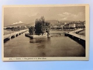 Cartoline postali: Geneve Vue générale et le Mont Blanc – Usato da Sargans venduto da nicsam1815