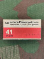 Munitionsschachtel 9 mm Pistolenpatrone 41, leer
