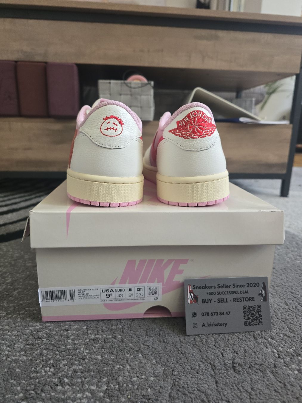 Scarpe da uomo: Jordan 1 low travis scott tropical pink – Nuovo e nell'imballaggio originale da Bôle venduto da A_Kickstory 4