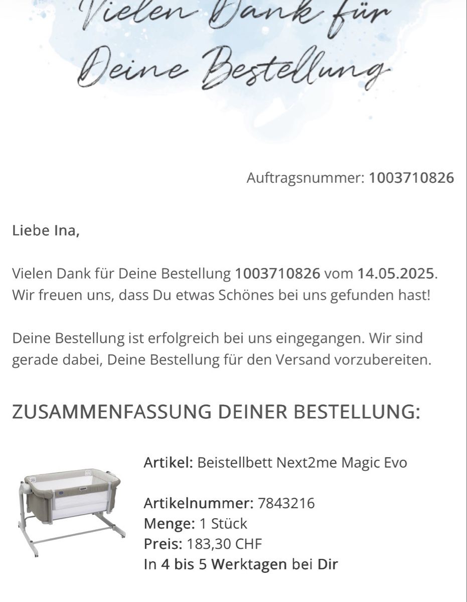 Chicco Letti: Chicco Beistellbett – Usato da Biberist venduto da ina_s9z5 2