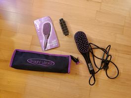 Straight Wizard Heated Straightening Brush mit Etui