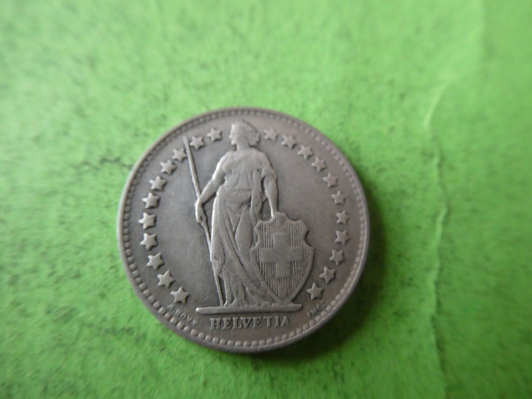 Tutti le monete: Schweiz 1929, 1/2 Franken - Silber – Usato da Hinterforst venduto da Rohusri 1