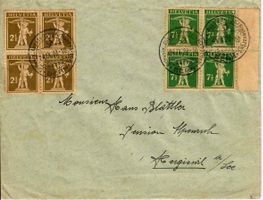 169 +171 im 4er Block auf Brief