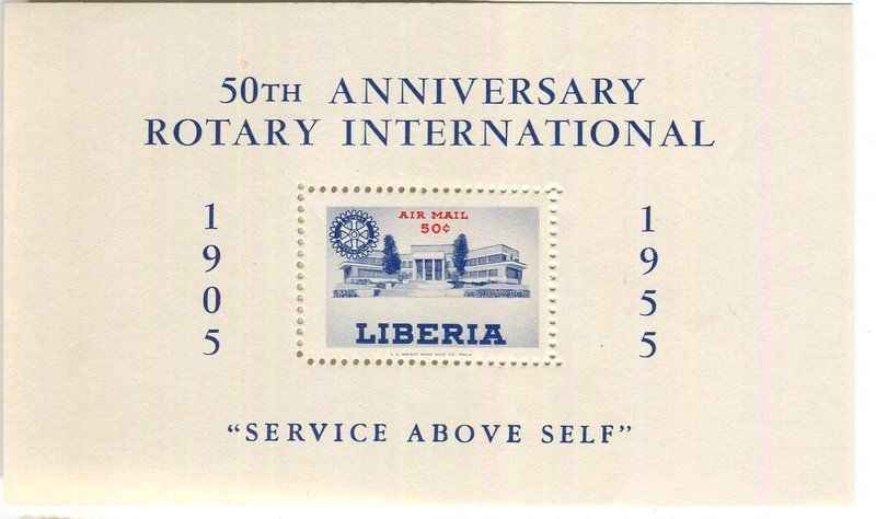 Tutti i francobolli: Block "Rotary International". Liberia – Nuovo e nell'imballaggio originale da Basel venduto da Butsch5