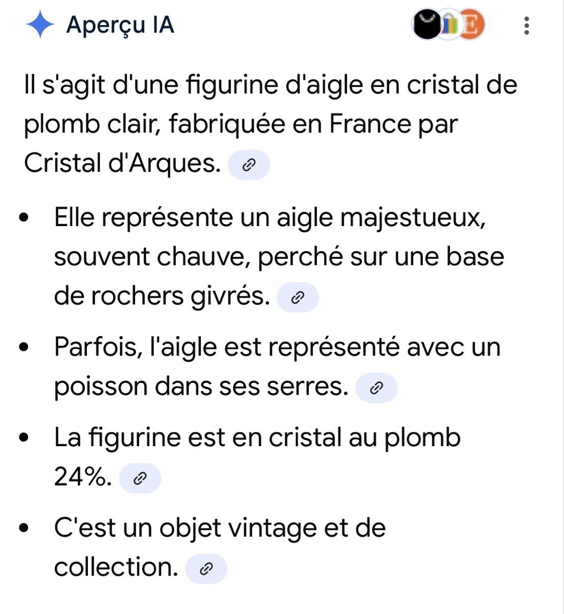 Statuette: Aigle en cristal – Usato da La Neuveville venduto da MaSandri 4