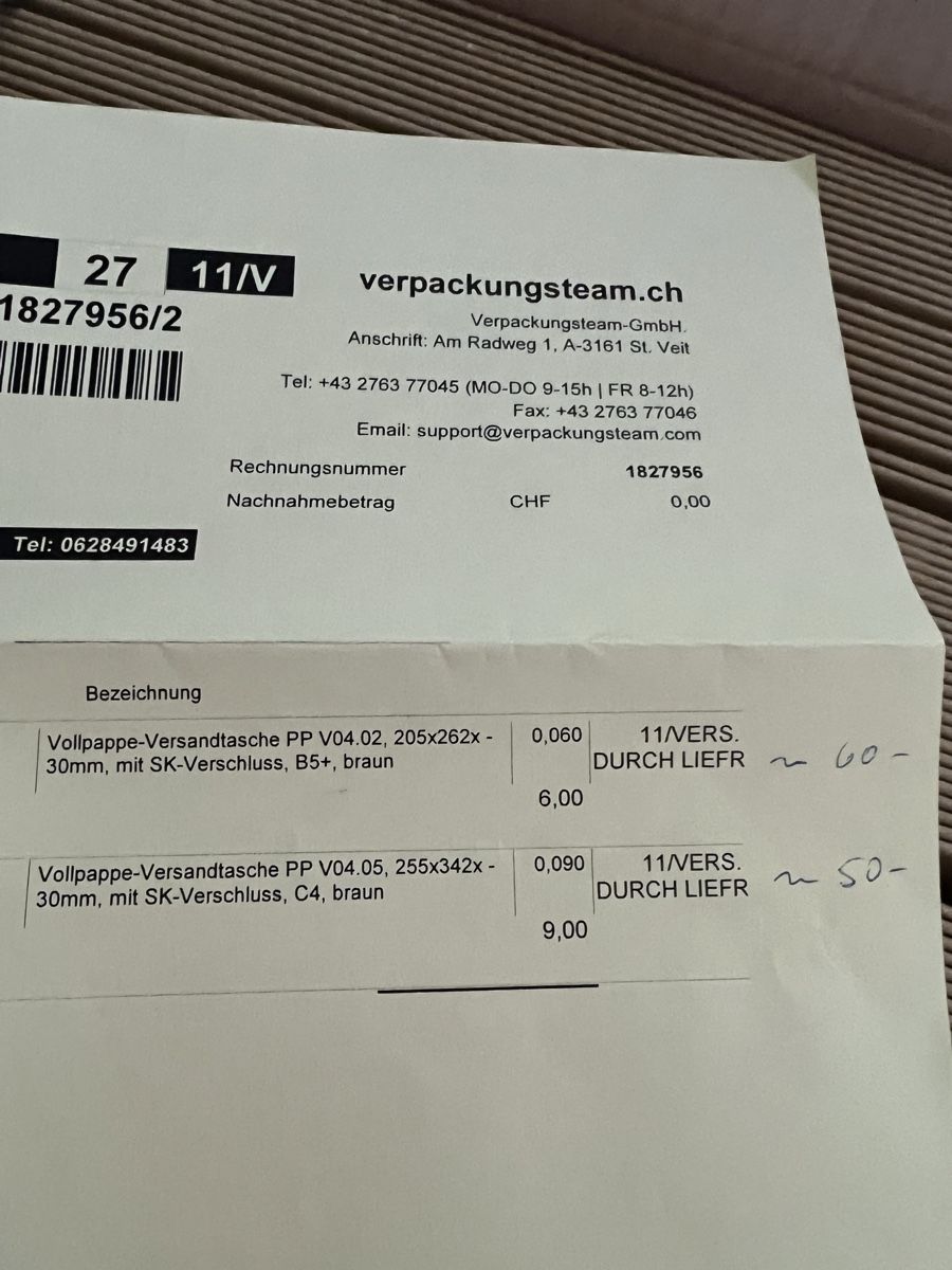 Buste & buste per spedizione: Versandtaschen  B5 & C4, brauner Karton – Nuovo e nell'imballaggio originale da Gretzenbach venduto da Nikitiki5 3