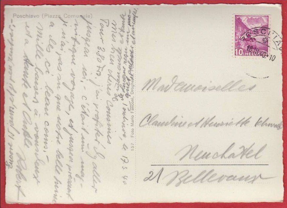 Cartoline postali: POSCHIAVO PIAZZA COMUNALE, GROSSFORMAT – Usato da Grüningen venduto da Kartenlaube 1