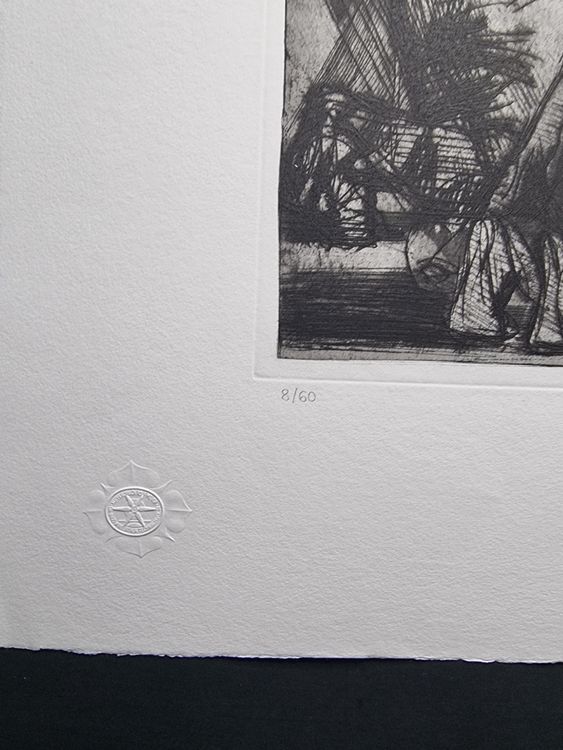 PAULI FRITZ EDUARD KALTNADEL RADIERUNG MIT ATELIER STEMPEL | Kaufen auf ... image.